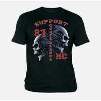 Hells Angels Support 81 T-shirt Contre Costumes Interdits Retro Motorcycle Locomotive Men and Women Loose Short Sleeve T-shirt