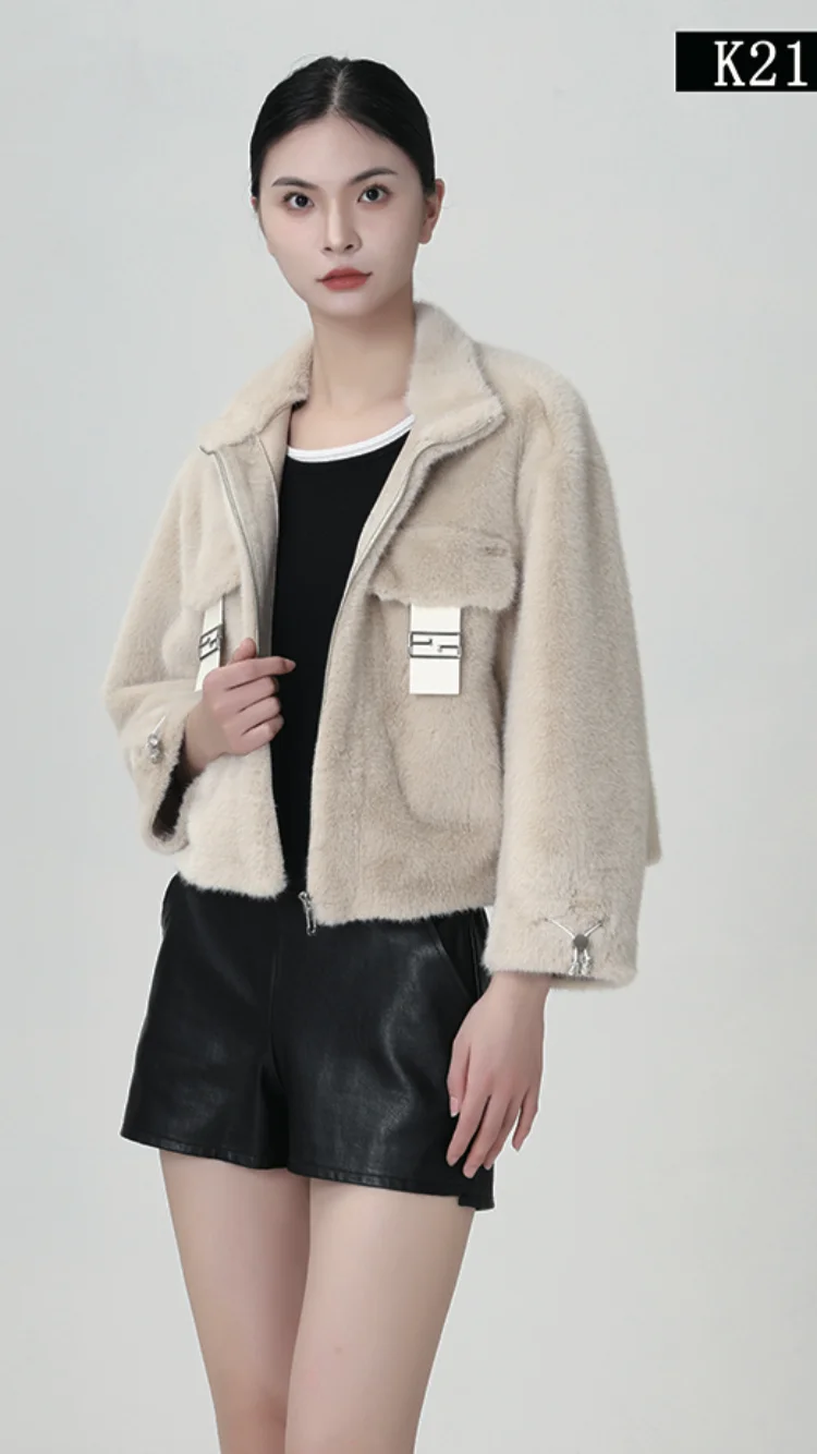 fake fur jacket winter women faux fur coat short