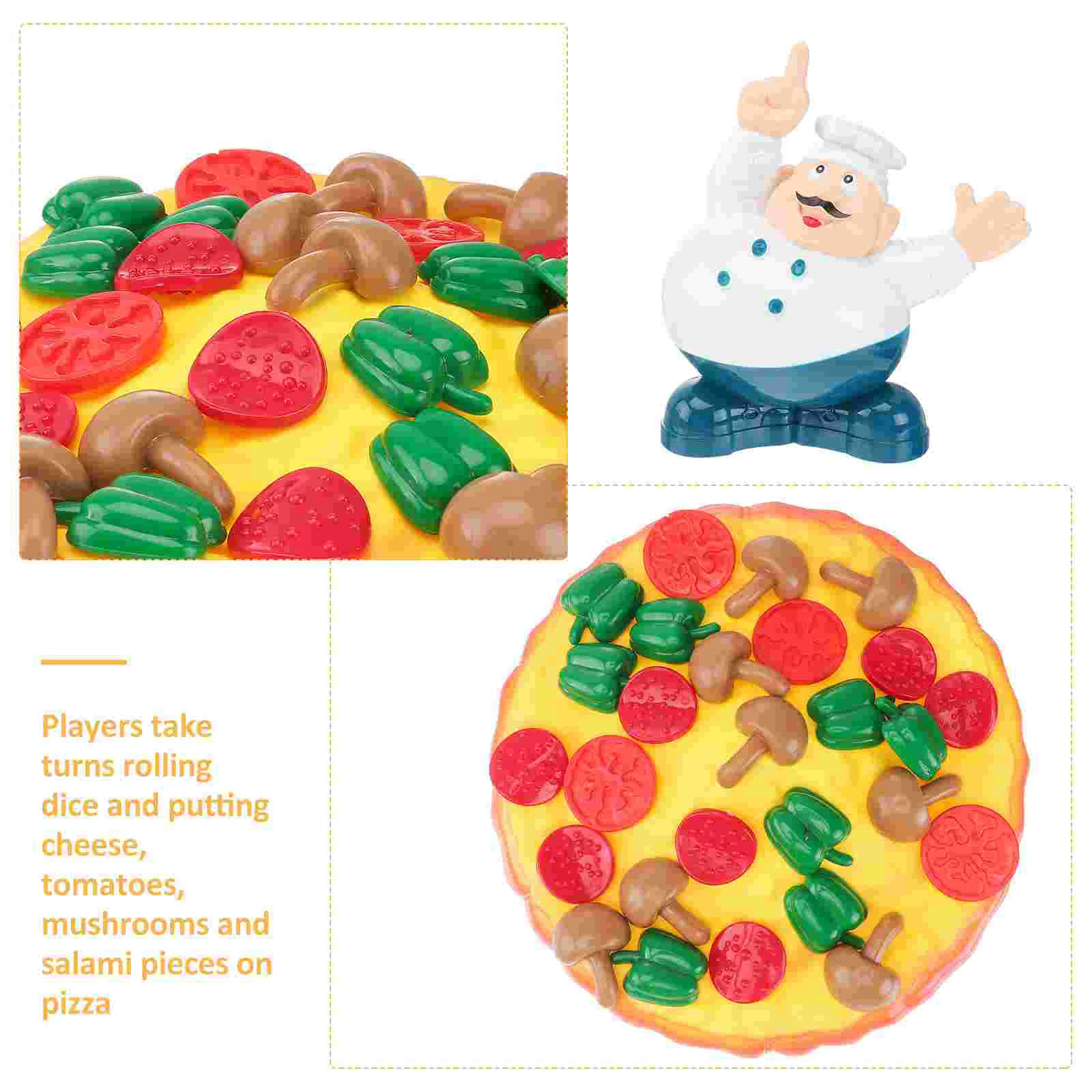 Pizza Toy Toys Game Stacking Balancing Pile Up Wood Kids Desktop Block Topple Building Blocks Shape Sorter Sorting Playset