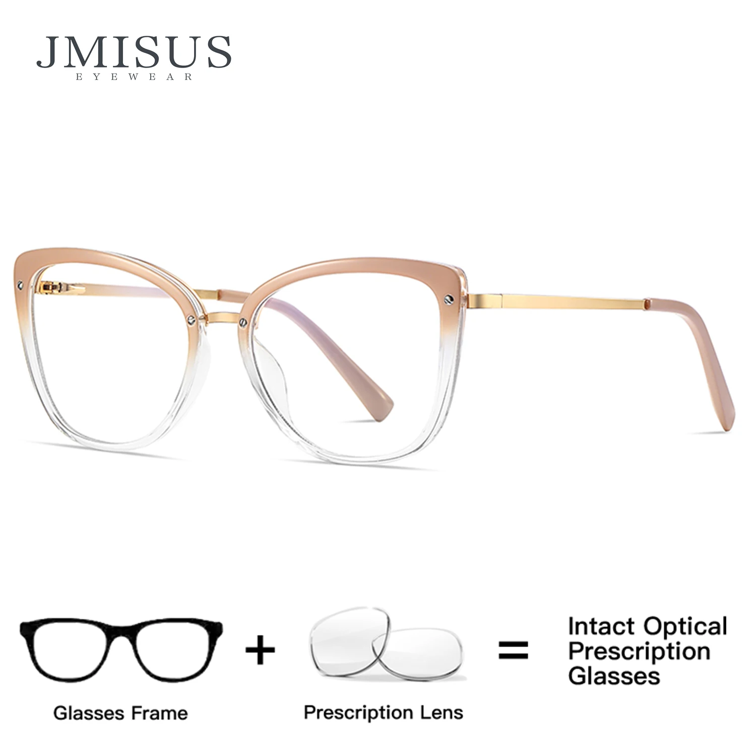 

JMISUS New Arrivals Woman Butterfly Progressive Prescription Eyewear Handmade Acetate Square Myopia Glasses Optical Eyeglasses