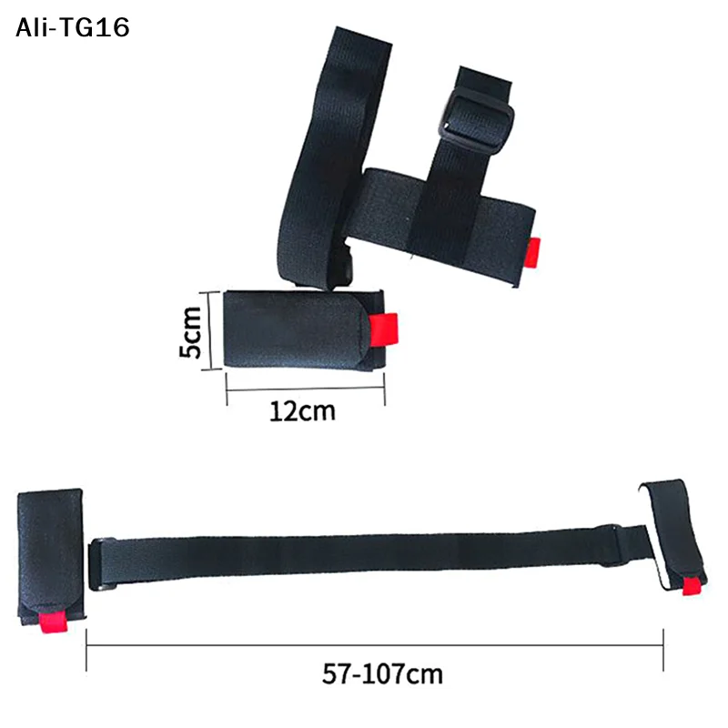 

【TG16】1Pc Black Color Nylon Skiing Bags Skiing Pole Shoulder Hand Carrier Lash Handle Straps Hook Loop Protect For Ski Snowboard