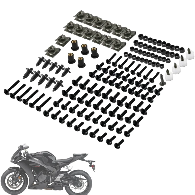 

190PCS Complete Fairing Bolts Screw for Kawasaki ZX6R ZX7R ZX9R ZX10R 12R ZX14R Versys 650 Ninja 650R 1000 Z750 Z1000 ZZR600 JOG