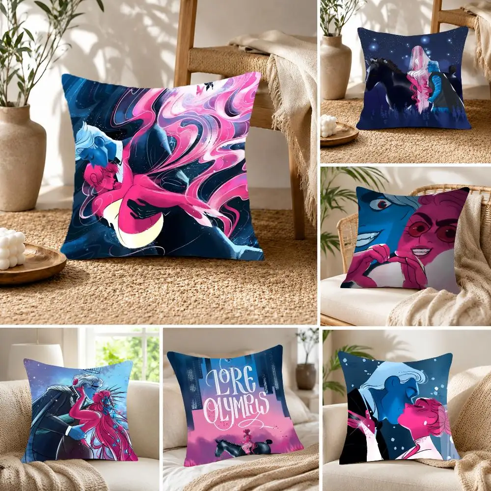 Mythical Webcomic L-Lore Olympus Cushion Cover Fluffy velvet Nordic style plush Living room sofa decorative
