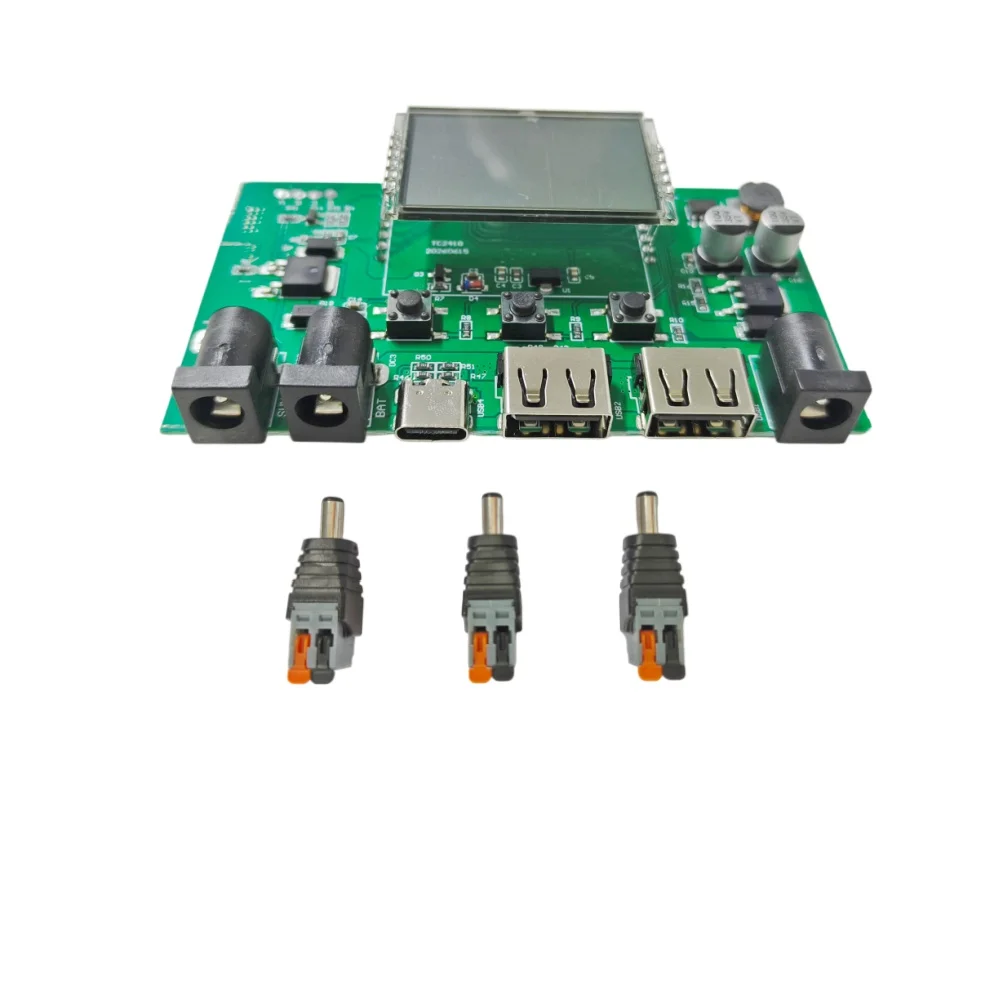 4PCS 12V10A solar controller bare board with TYPEC+USB photovoltaic control board LCD display with three DC holes
