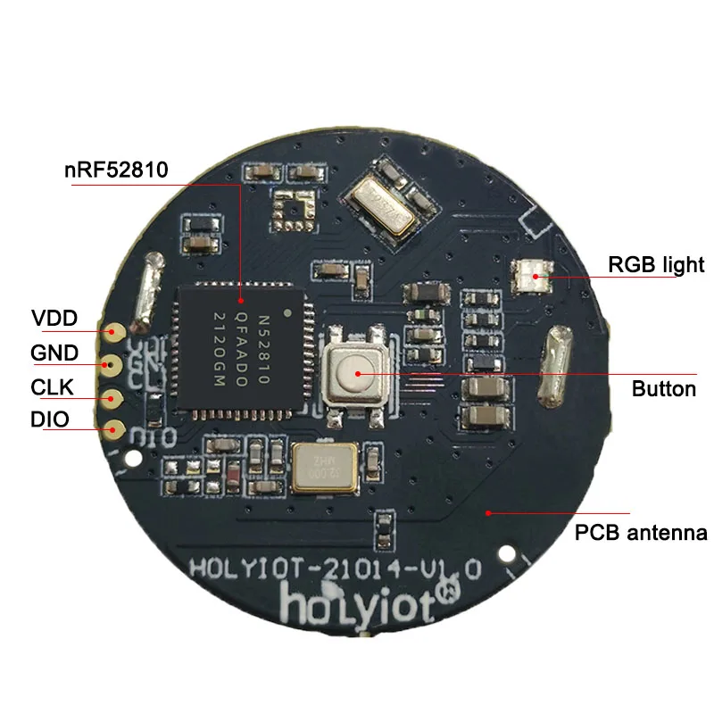 Imagem -03 - Holyiot-wireless Beacon Tag Ble Baixo Consumo de Energia Módulo de Automação Posicionamento Interior Ibeacon Smart Home Iot Nrf52810