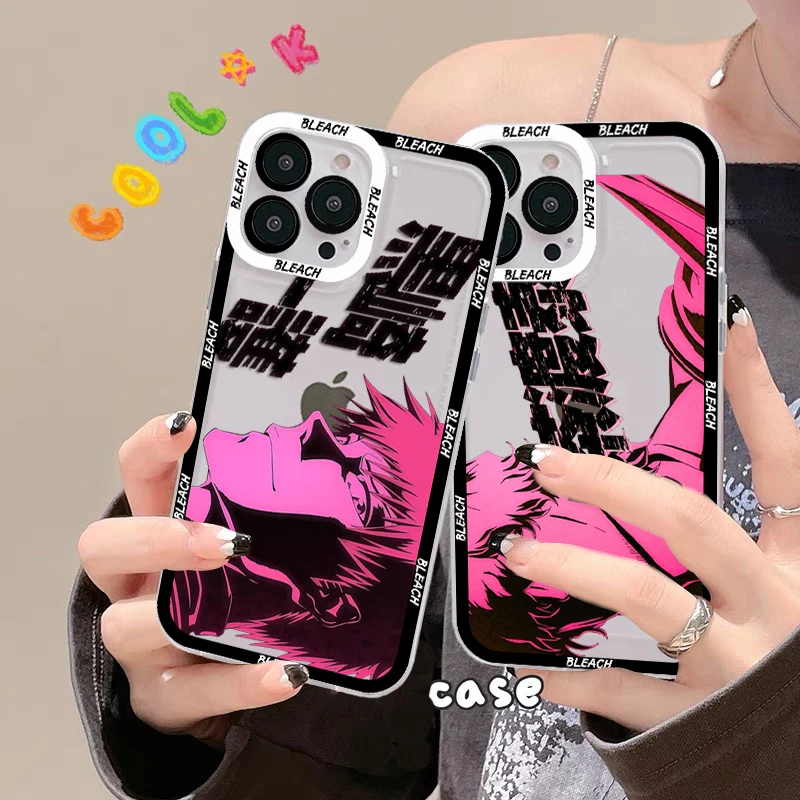 Anime Bleach Kurosaki Ichigo Phone Case For Redmi 7 8 9 A For Redmi Note 5 7 8 9 10 11 Pro Max 4G 5G Funfas