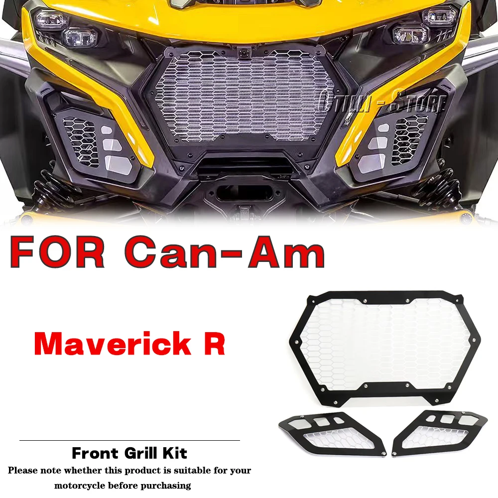 

Motorcycle modification accessories New Front Grill Kit Black Radiator Guards Set UTV For Can-Am MAVERICK R 2024