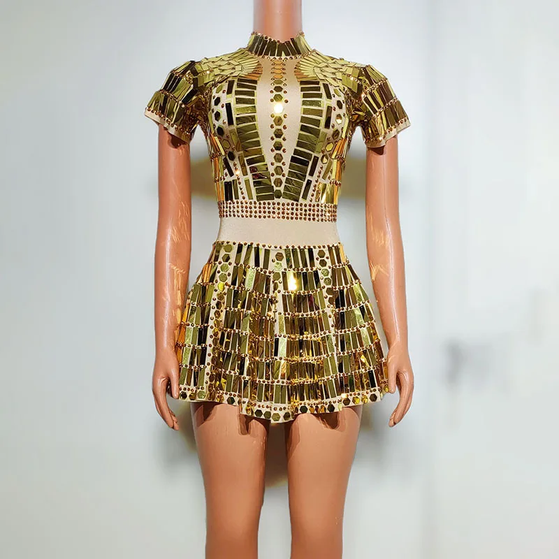 Douyin Live บุคลิกภาพเลื่อมไนท์คลับบาร์เพชร SLIM FIT ชุดนักร้องชุดวันเกิดชุด Vestidos De Fiesta De Lujo