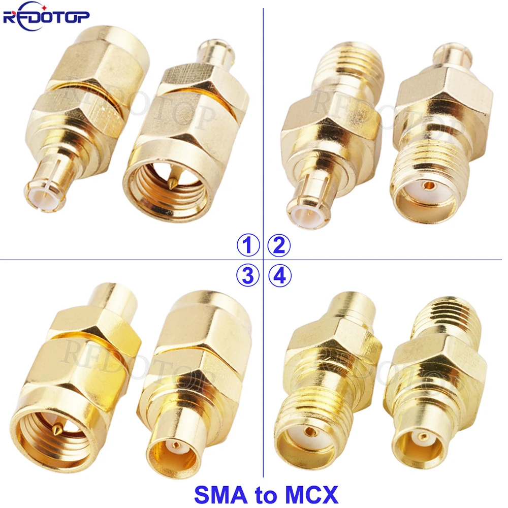 1Pcs SMA to MCX Adapter 50Ohm RF Coaxial Connector High Quality