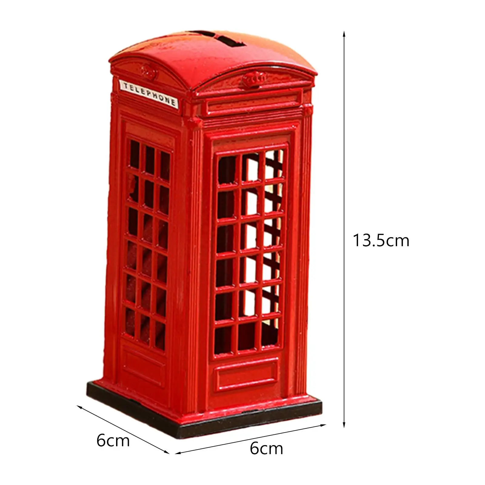 Money Bank Souvenir from London Zinc Alloy London Street Piggy Bank Phone Booth Saving Pot Telephone Booth Figurine Girls