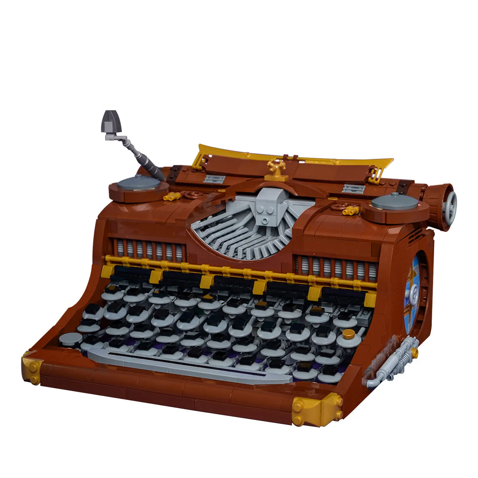 Retro Typewriter Model Building Toys Set for Collection 1375 Pieces MOC Build