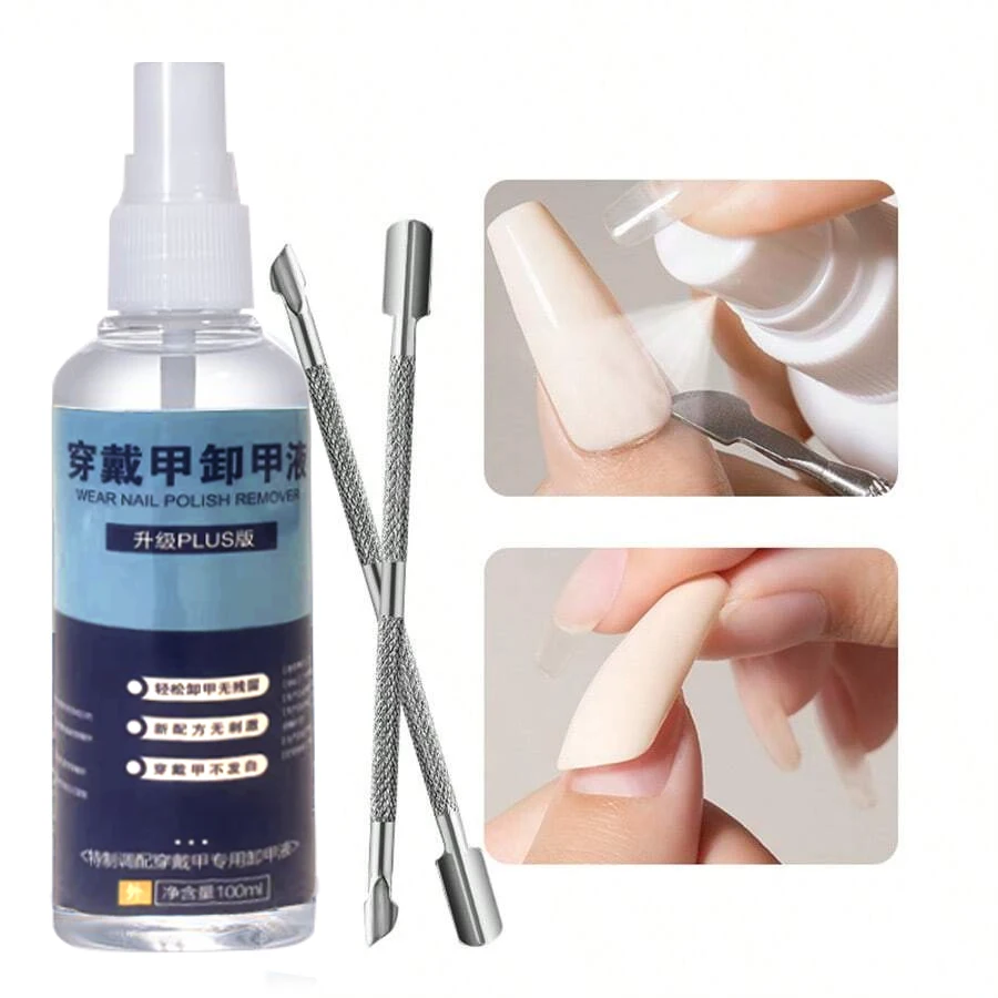 

100ML Solid Nail Remover Solution not hurt hands and is easy to fall off when wearing nail polish