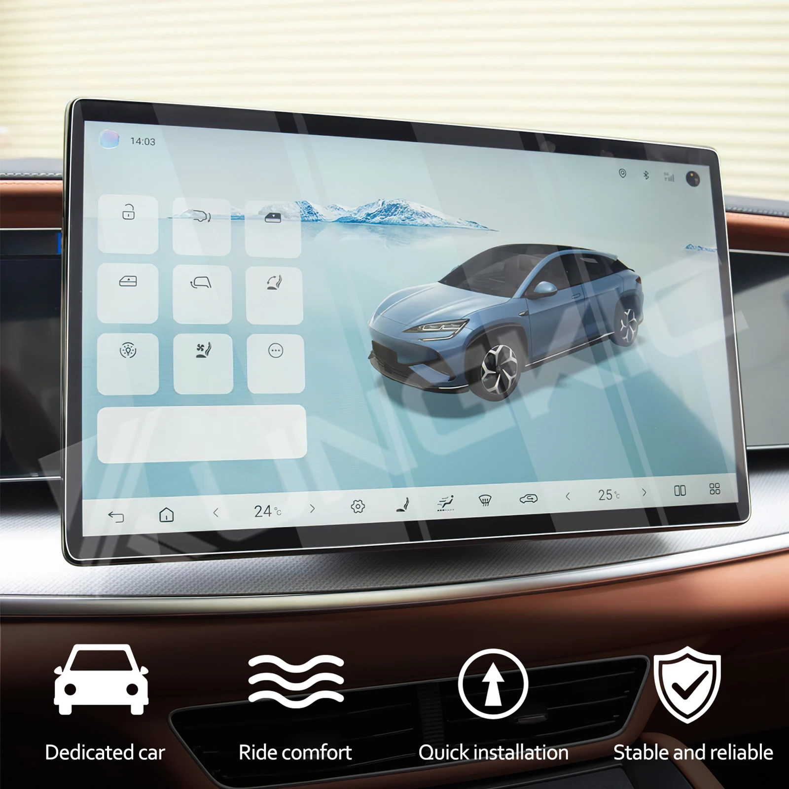 �y�Z�[�����zBYD Sealion 7 �V�[���C�I�� 07 EV 2024 2025 2026 HD�����K���X���C���e���A�R���\�[���p�l���i�r�Q�[�V�����X�N���[���ی�t�B����