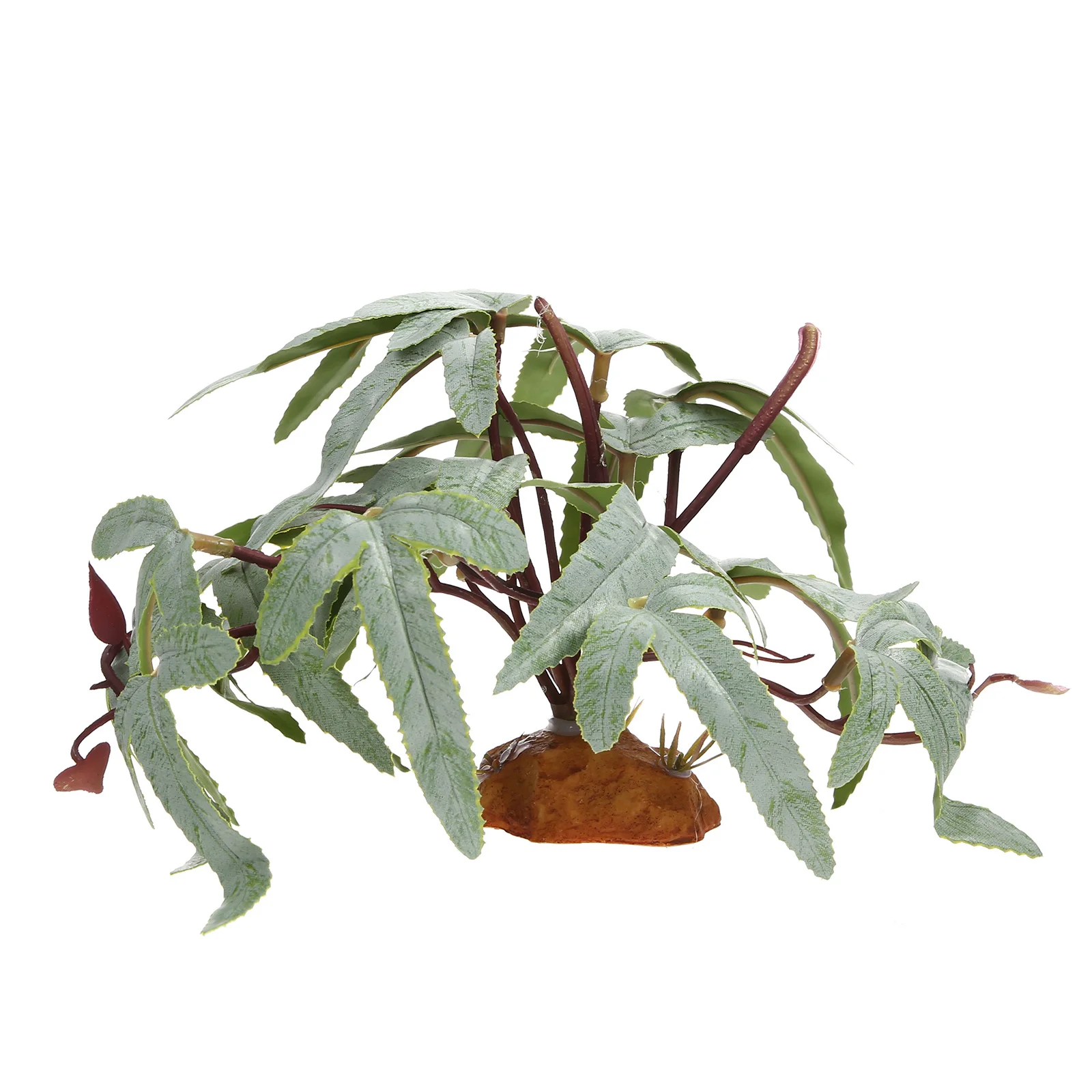 نباتات مقلدة لصندوق الزواحف نباتات خضراء اصطناعية واقعية من الراتنج البلاستيكي ديكور حوض السمك لوازم المناظر الطبيعية #2