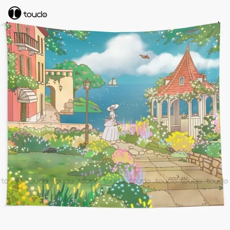 Private Garden Vaporwave Garden Japanese Tapestry Wall Tapestry For Sale Blanket Tapestry Bedroom Bedspread Decoration