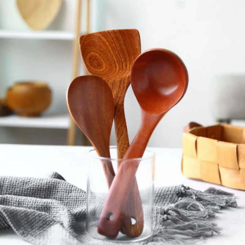 Environmentally Friendly Dinner Wooden Promotion Korean Household Kitchen Utensils Wooden Spoons