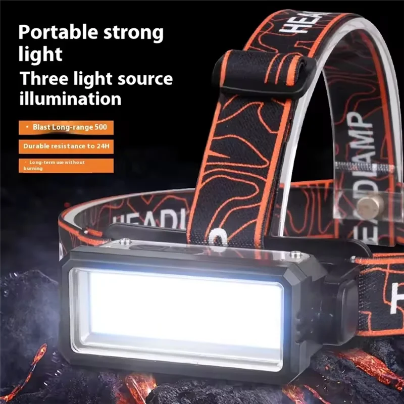 

BYBS-COB LED Camping Headlamp With Sensor, High Power Waterproof Design, Type-C Rechargeable Outdoor Fishing Light