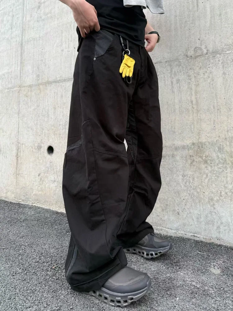 

22TREE Американские рабочие брюки в стиле ретро для похудения High Street Повседневные свободные широкие брюки для мужчин и женщин Длинные брюки прямого кроя