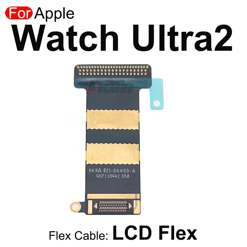 Aocarmo para apple watch ultra 2 vibrador motor e conexão da placa-mãe cabo flexível conector lcd cabo flexível peças de reparo