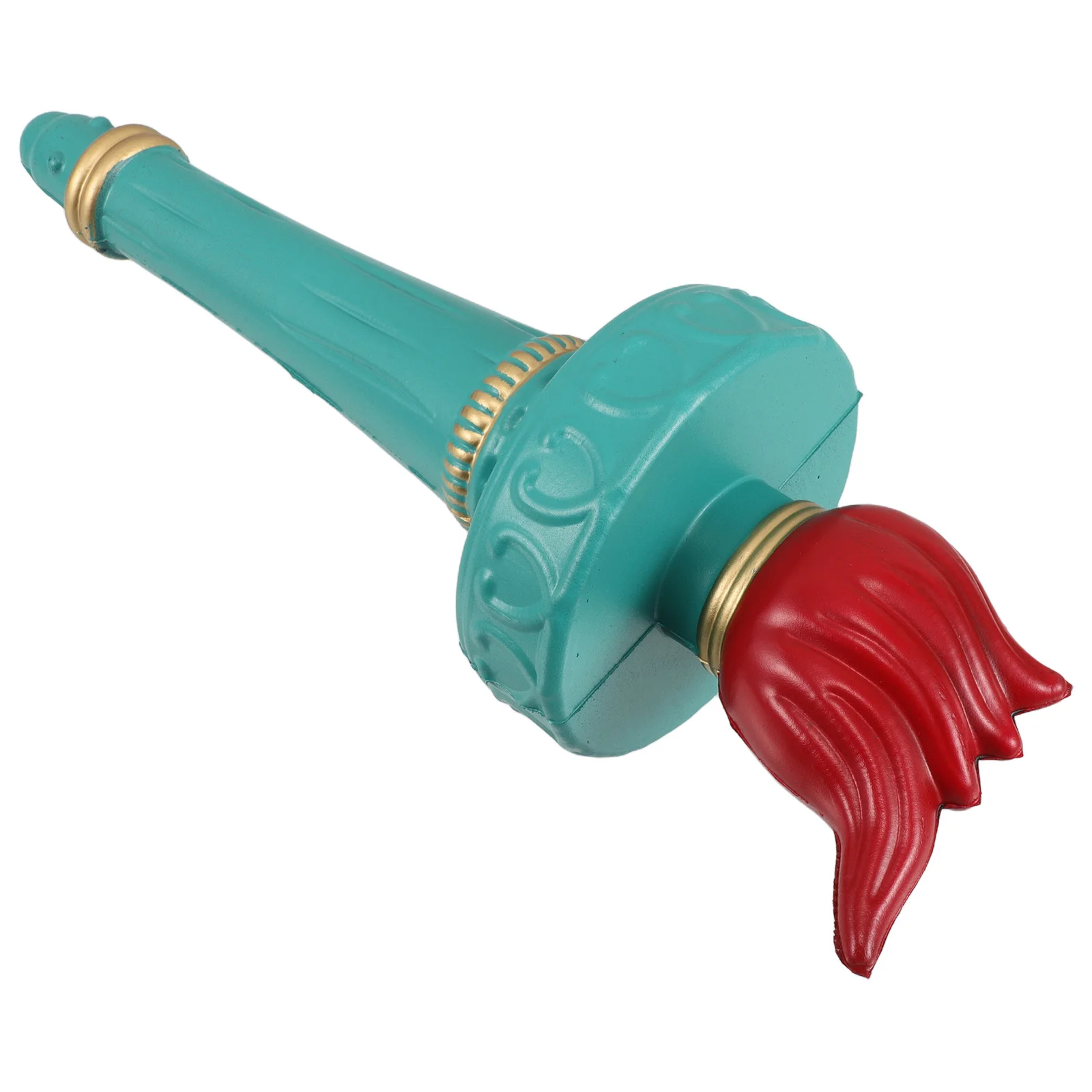 تمثال الحرية الشعلة واقعية المحمولة الدعامة ل 4th من يوليو زي ديكور الحفلات الوطنية نفخ لهب النار وهمية #4