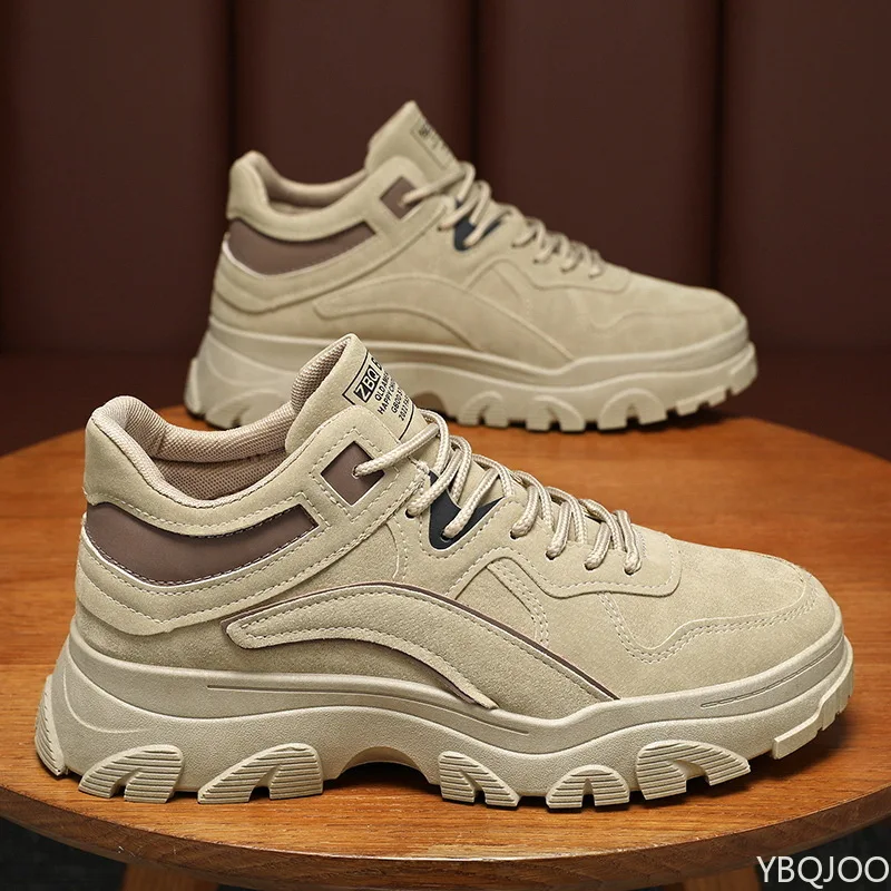 

Весенняя мужская новая дышащая мужская обувь, модные универсальные противоскользящие кроссовки на толстой подошве, повседневная удобная мужская обувь для копирования