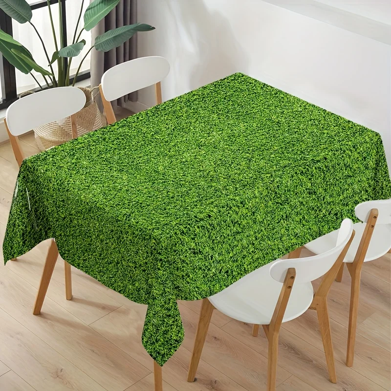 1pc,wedding decorations,summer decoration,garden decor for outside,outdoor decor,Green Lawn Disposable Plastic Tablecloth,220*13