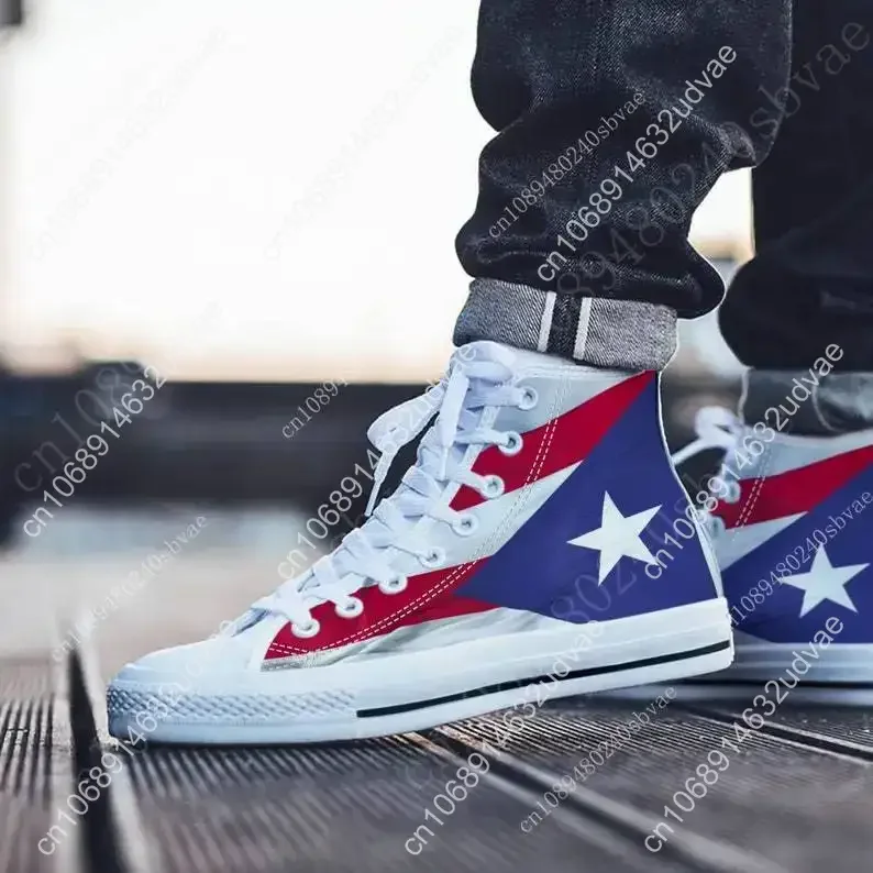 

Puerto Rico High Top Shoes Mens Womens Teenager Sneakers Canvas High Quality Outdoor Daily Sneaker Custom Made Couple Shoe