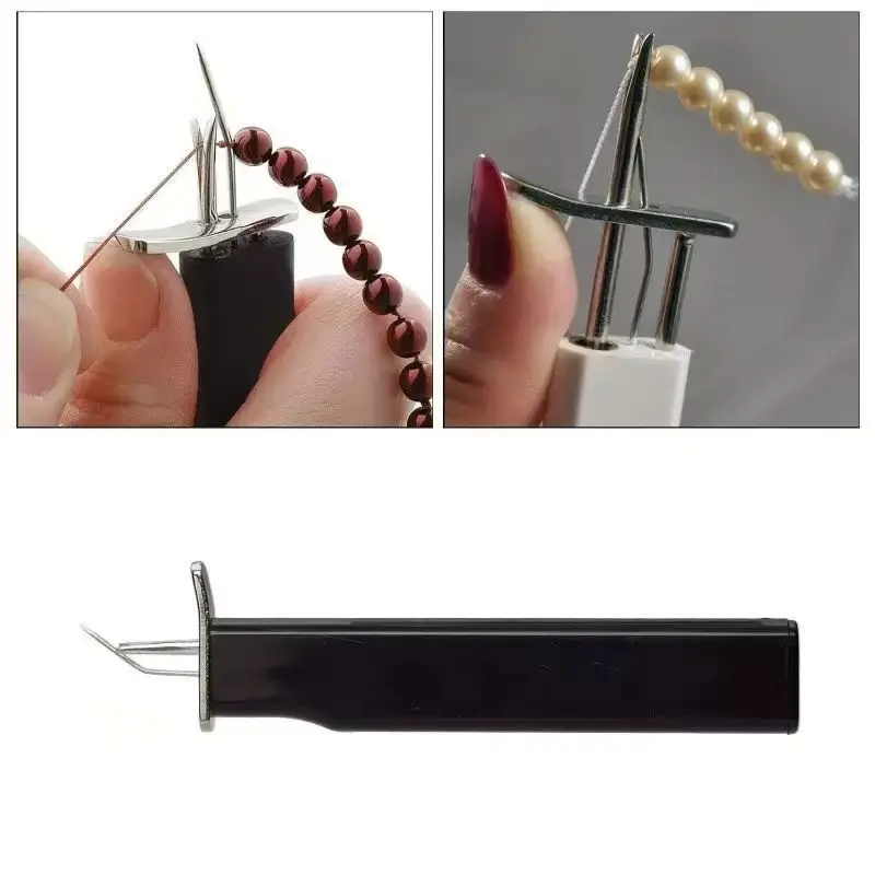 Bead Knotting Tool Kit Jewelry Making Knotter for Pearl Jade Agate DIY Beading Tool with Silk Thread for Bracelet Necklace