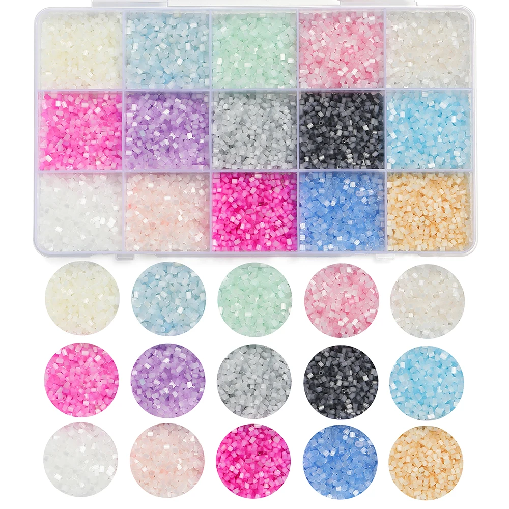 

12000pcs/Box 2mm Glass Tube Seed Beads Colorful Spacer Loose Beads for Bracelet Necklace DIY Jewelry Making Accessories Kits