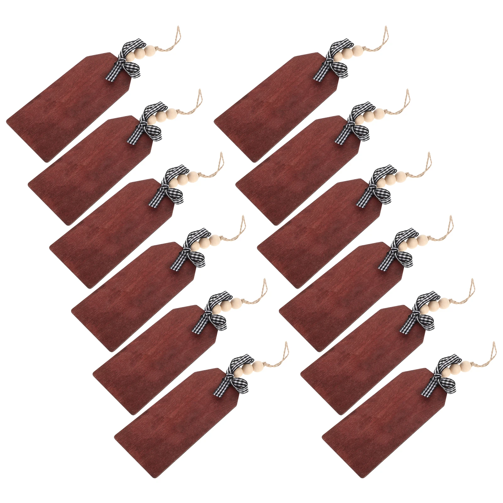 

12 Pcs Decorative Wood Chip Set Rustic Blank Tags Hanging Crafts Durable Wood Unfinished Ornaments Versatile Decor