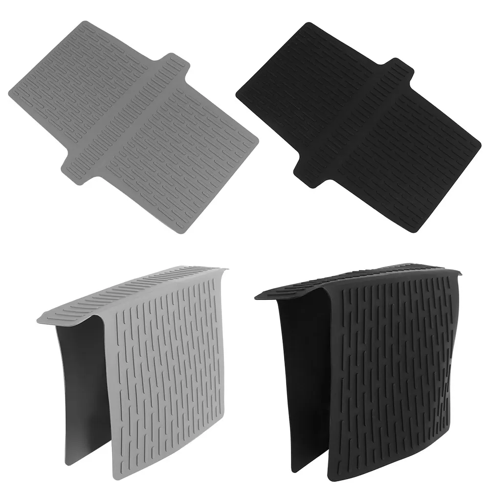 

Силиконовый защитный коврик для разделителя раковины, термостойкий нескользящий коврик для сушки посуды, складной, легко чистящийся коврик для седла раковины для дома