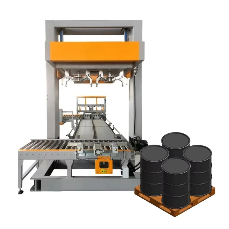 Custom Automatic Palletizer Robot High Efficiency Loading Unloading Machine Oil Drum Fuel Tank Industrial Packaging Equipment