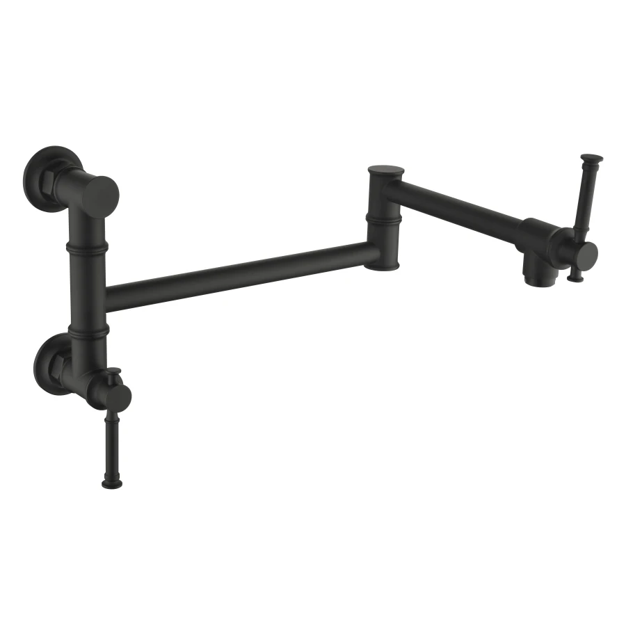 

Wall mounted Pot Filler Faucet Modern Brass Pot Filler Two-Attachment Wall Mount Folding Kitchen Pot Filler Swing Arm