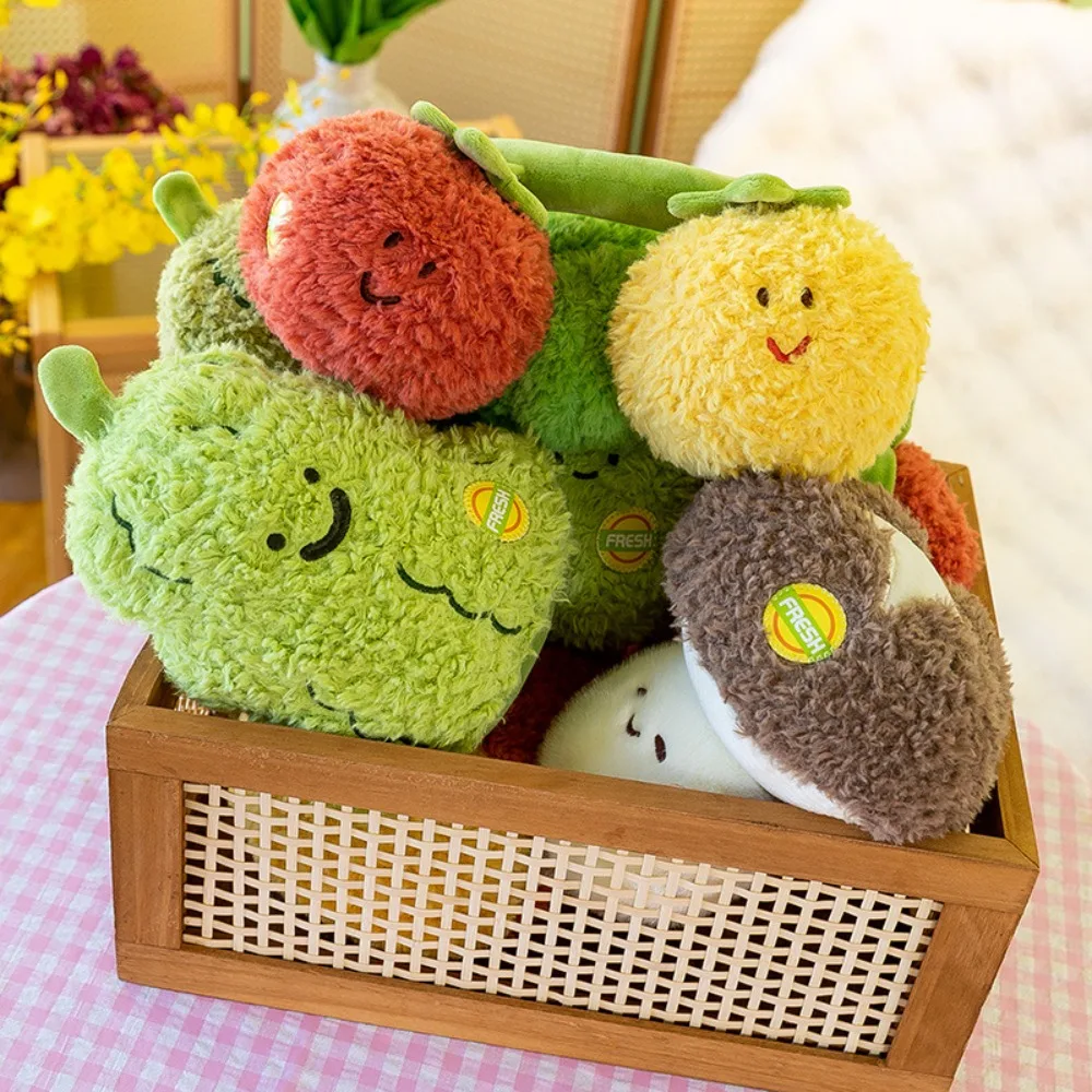 17-25cm Vegetable Plush Toy Soft Cute Mushroom Potato Stuffed Dolls Home Decor Cartoon Peanut Broccoli Plush Cushion Pillow