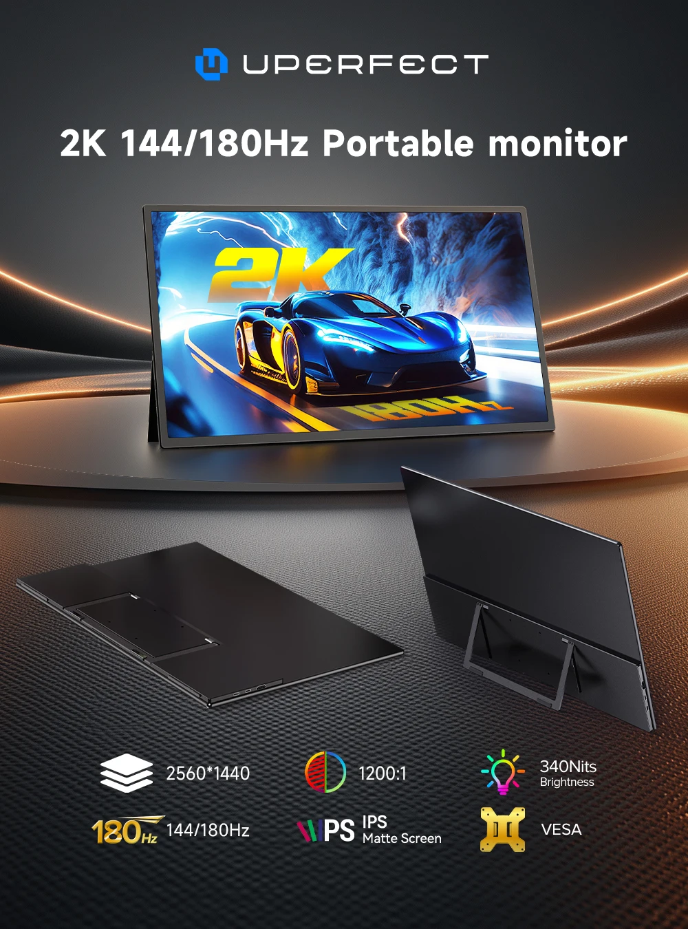 UPERFECT ポータブルモニター 23.8インチ 180 - Pc Gaming Y Monitor のレビューと価格