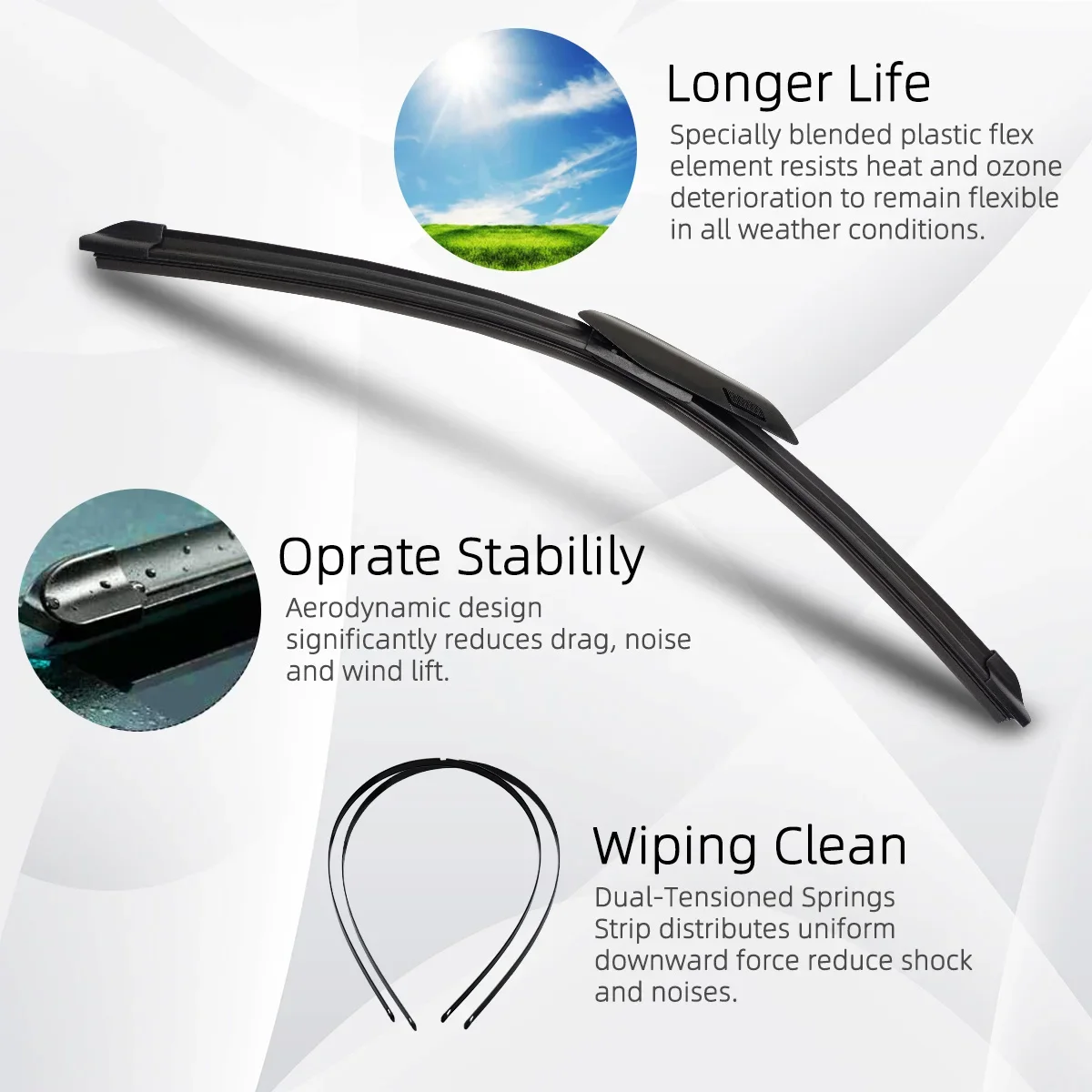لأودي A3 Hatch 8Y GY 2021-2024 شفرات الممسحة الأمامية والخلفية للسيارة من المطاط الناعم ماسحات الزجاج الأمامي للزجاج الأمامي للسيارات 2021-2024 2021 2022 #5