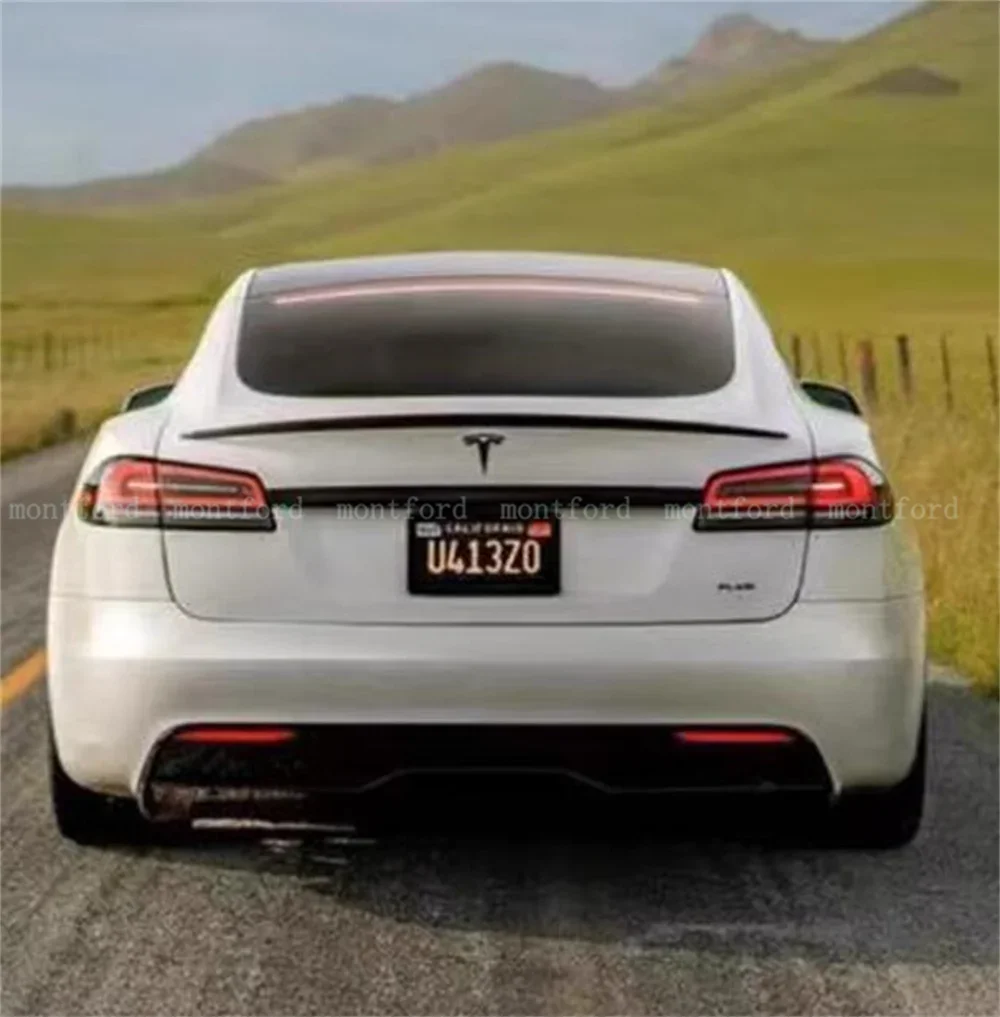 

For Tesla Model S 2012-2023 high quality ABS material car tailgate primer color rear spoiler model s car trunk spoiler splitter