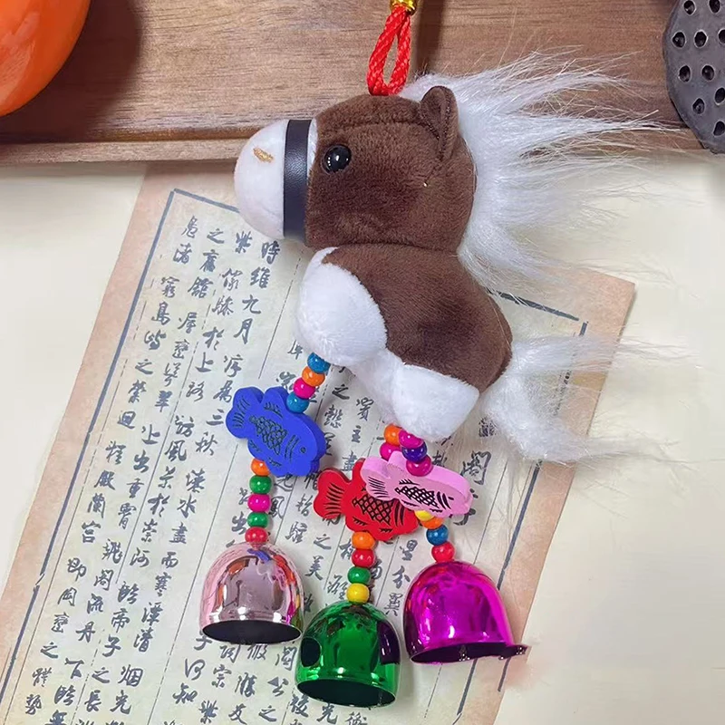 Nette Kreative Sternzeichen Pferd Plüsch-schlüsselanhänger Cartoon Weiche Angefüllte Puppe Schlüsselring Auto Anhänger Rucksack Zubehör Neue Jahr Geschenk