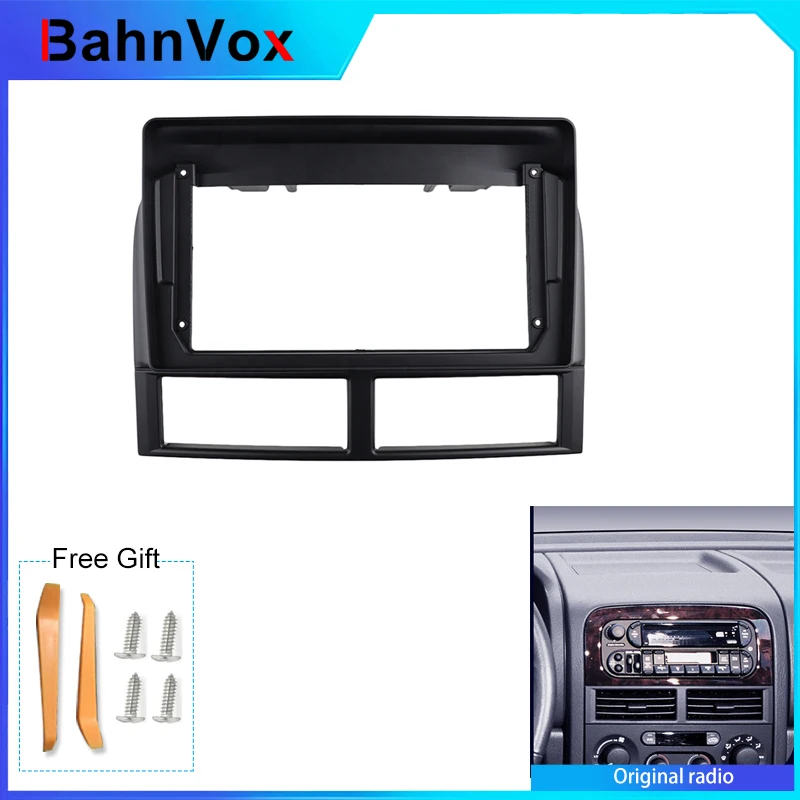 9 Inch Android Car Radio Frame for Jeep Grand Cherokee II WJ 1998 - 2004 2din Stereo GPS Fascia Bezel Panel Adapter Wire Harness