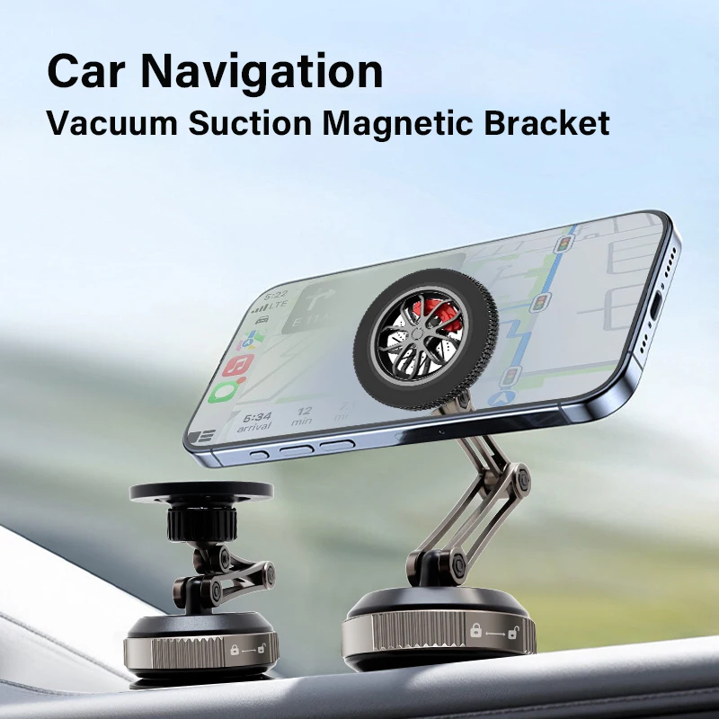 

2025 Новая автомобильная сильная магнитная подставка для телефона для всех мобильных телефонов, настольный регулируемый магнитный держатель для iPhone 17 16 15 Pro Samsung
