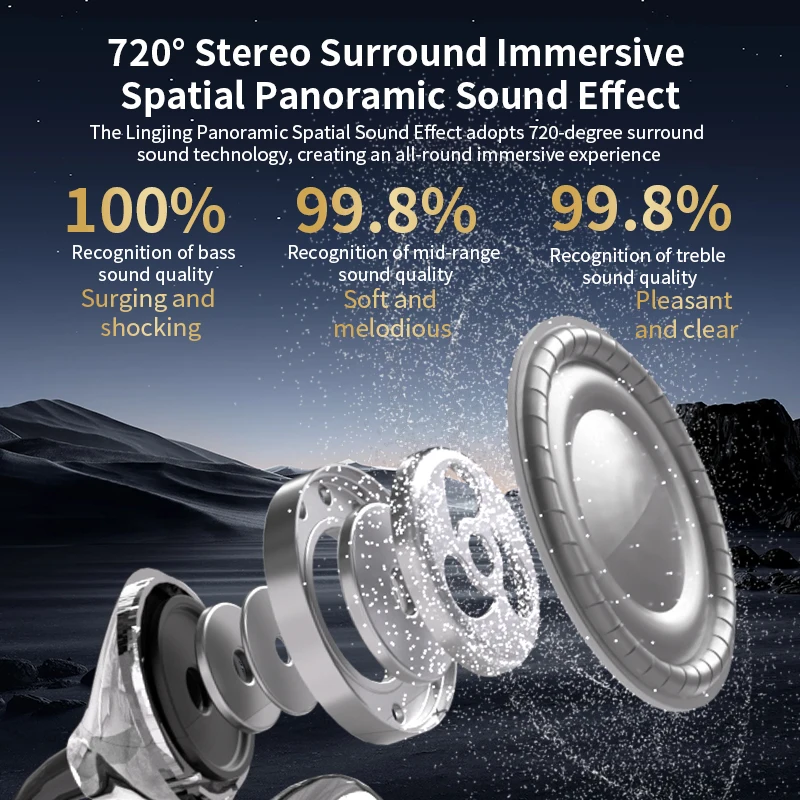 AI traducción Q108 auriculares inalámbricos con Clip para la oreja Bluetooth 6,1 auriculares abiertos auriculares deportivos con Clip IPX5 impermeables AI-Bass