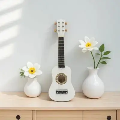 21 Inch Guitar Beginner Musical Instrument For Portable Acoustic Folk Wood Ukulele Lightweight Mini