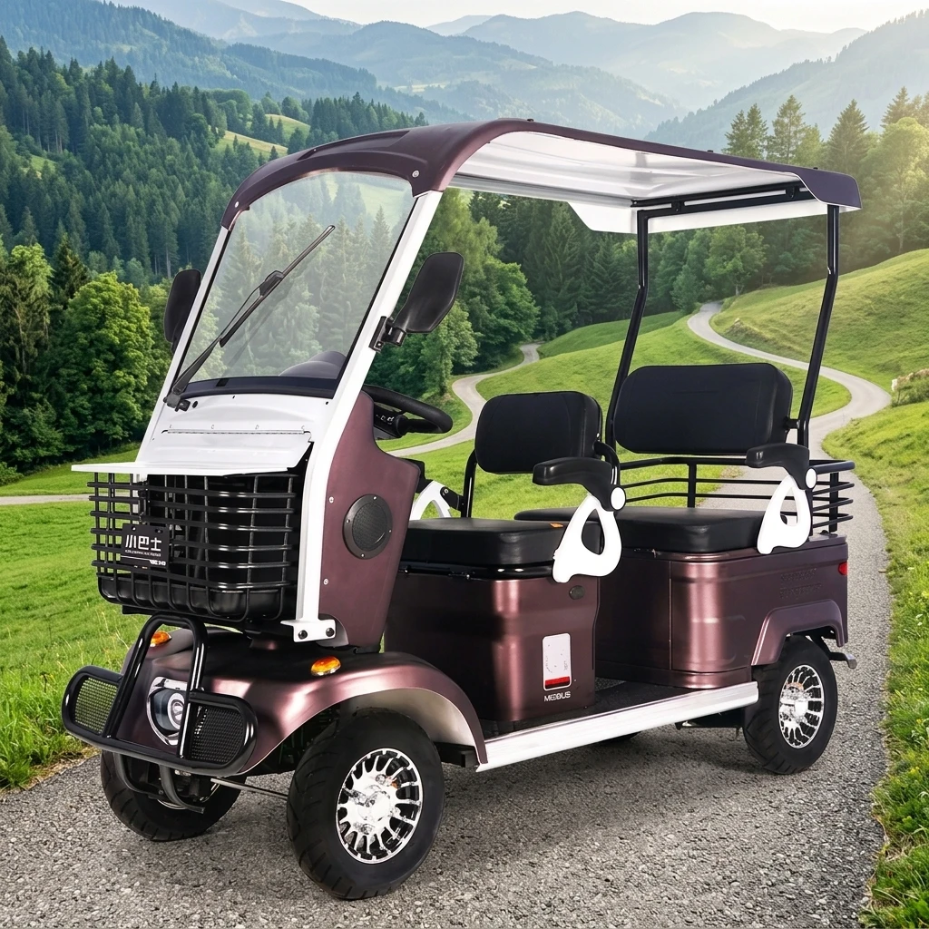Silent Energy Saving Electric Golf Cart Shuttle Bus Industrial Park Community Patrol Vehicle