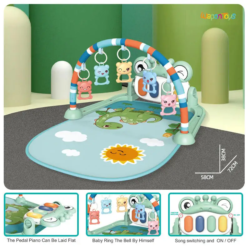 Baby Gym Play Mat Piano Cotton Mat Musical Light Activity Center For Infants Toddler Birthday Gift Play Mat For Newborn