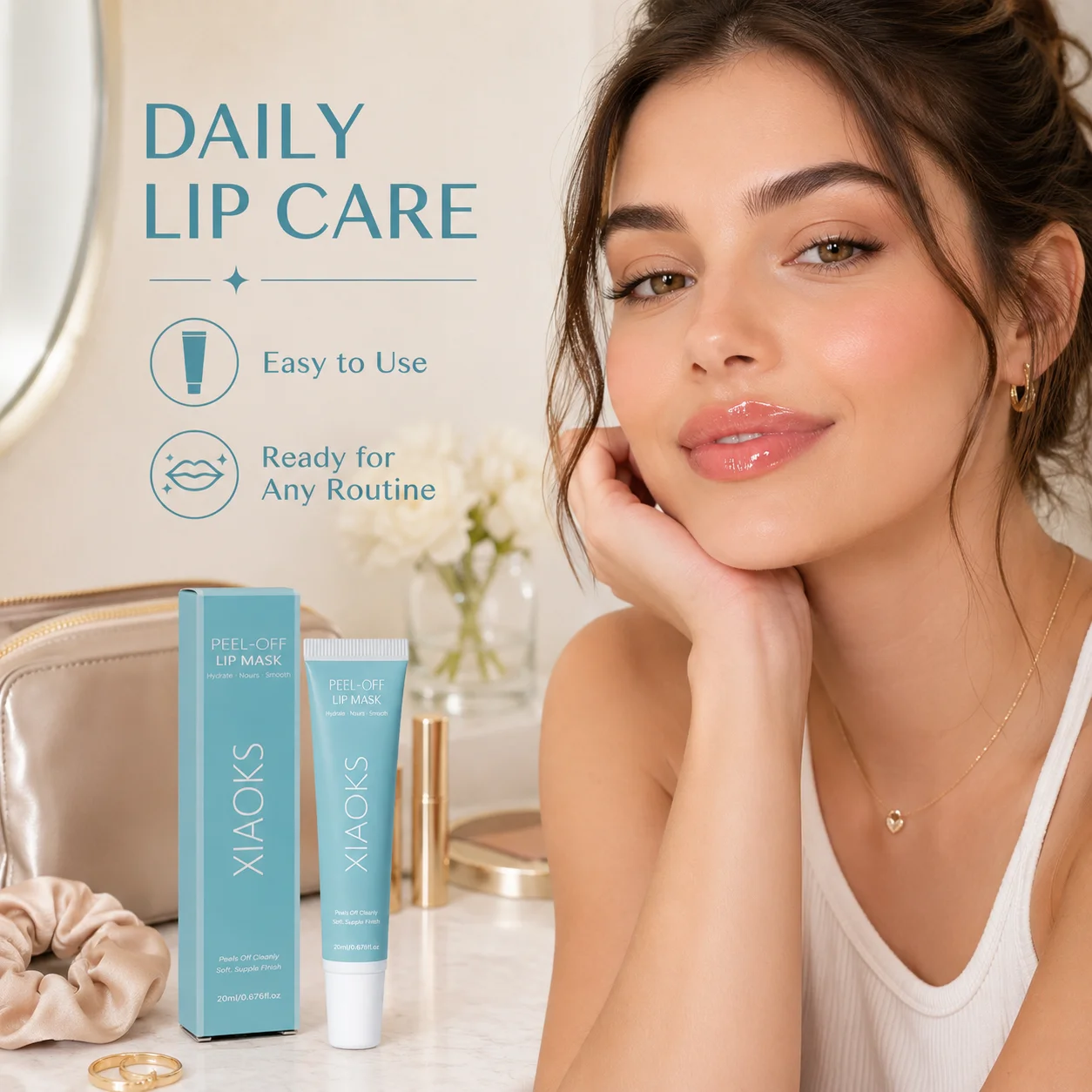 Peel-Off Lip Mask, with Multiple Plant-Based Nourishing Ingredients, Focusing on Lip Moisturization and Repair. Quickly Moisturizes Chapped Lips and Relieves Discomfort. Softens Cuticles, Reduces the Accumulation of Dead Skin, and Lightens the Appearance of Lip Lines. Light Texture, Not Heavy or Sticky on the Lips. Can Be Used Day and Night, Apply Thickly before Bed for Repair, and Apply Thinly during the Day for Moisturizing. Improve the Dullness Around the Lips, Brighten the Lip Color, and Create Healthy, Supple Lip Skin. view 5