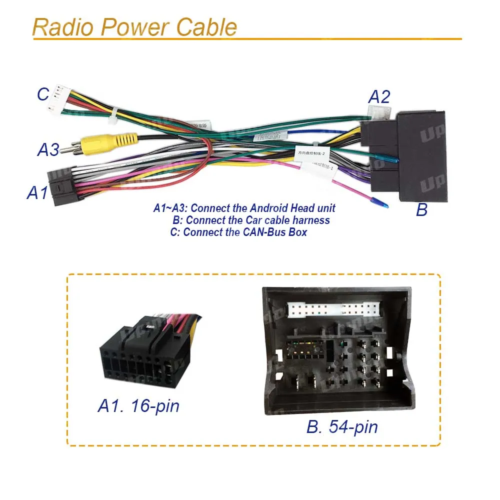 Car Radio Cable Power Wiring Harness Socket CAN Bus Decoder for VW Golf 7 Touran Passat Volkswagen Bora Jetta Skoda Octavia