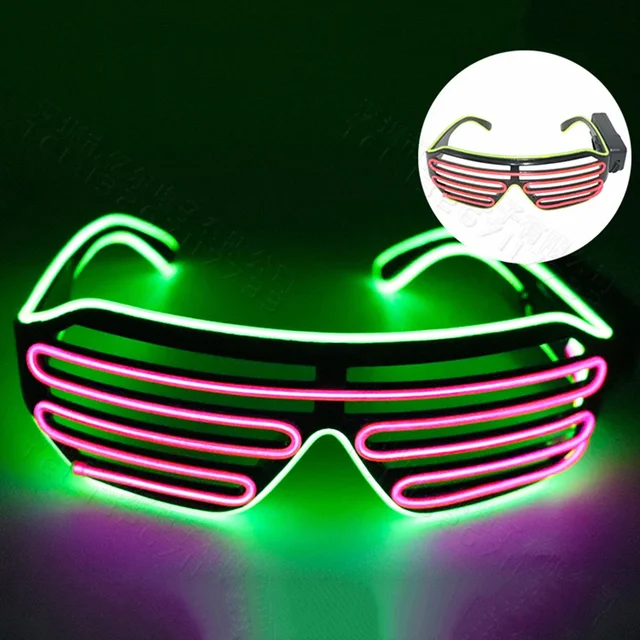 LED Wireless Glow-in-the-dark Glasses, Neon Twinkling Sunglasses, Suitable for Halloween, Christmas, Carnival Party 2 LED Wireless Glow-in-the-dark Glasses, Neon Twinkling Sunglasses, Suitable for Halloween, Christmas, Carnival Party 2