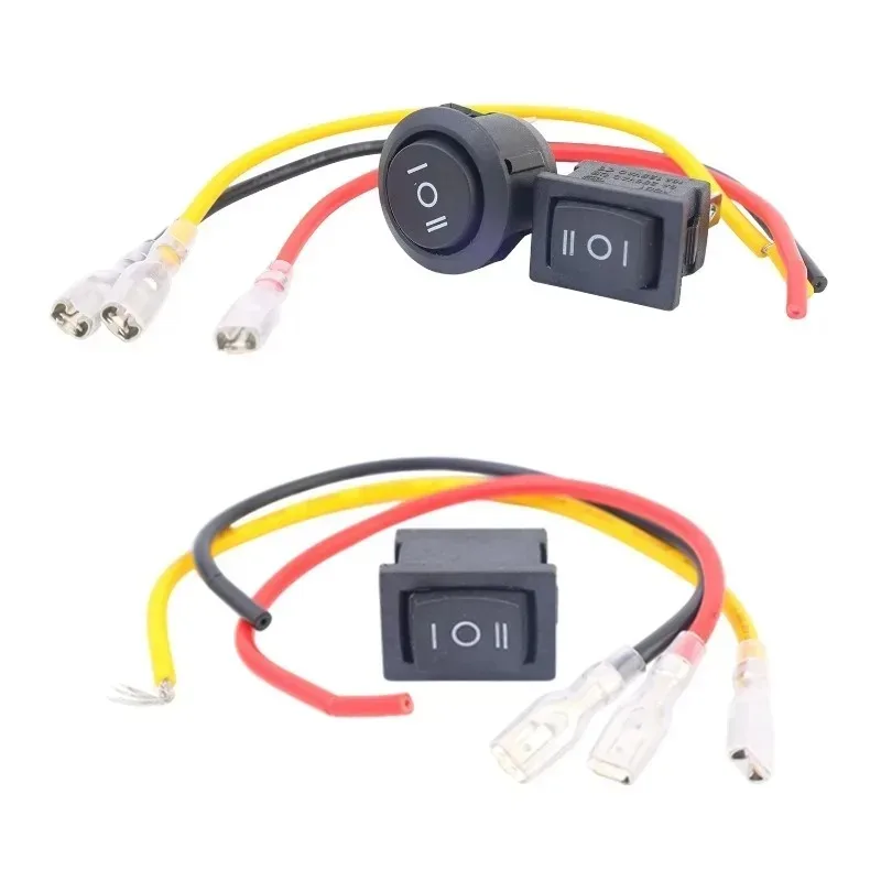 Modified ON/Off Round Toggle Switch with Leads for Automotive Marine Three-Position Auto and Motorcycle Boat Switch 1/2pcs