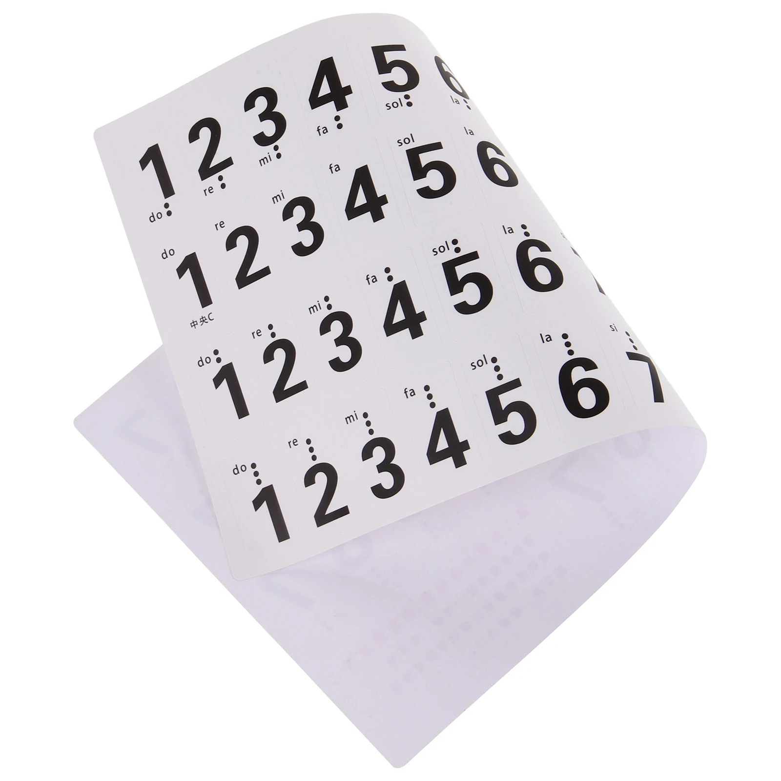 

1 set Piano Keys Stickers 88 Key Keyboard Note Labels Number Replacement PVC Anti Sweat No Residue Stickers For Beginners Piano