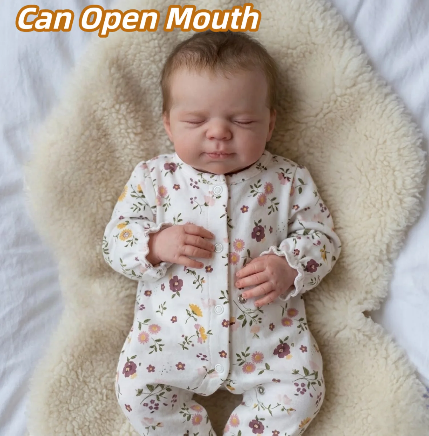 

Кукла-реборн Паскаль 18 дюймов с открывающимся ртом, силиконовая, с пророщенными волосами, 3D-раскрашенной кожей, мягкая на ощупь, для семей